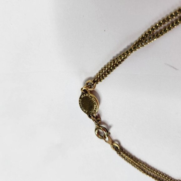 Marc by Marc Jacobs Bird Necklace Double Chain Gold Toned - Picture 4 of 6
